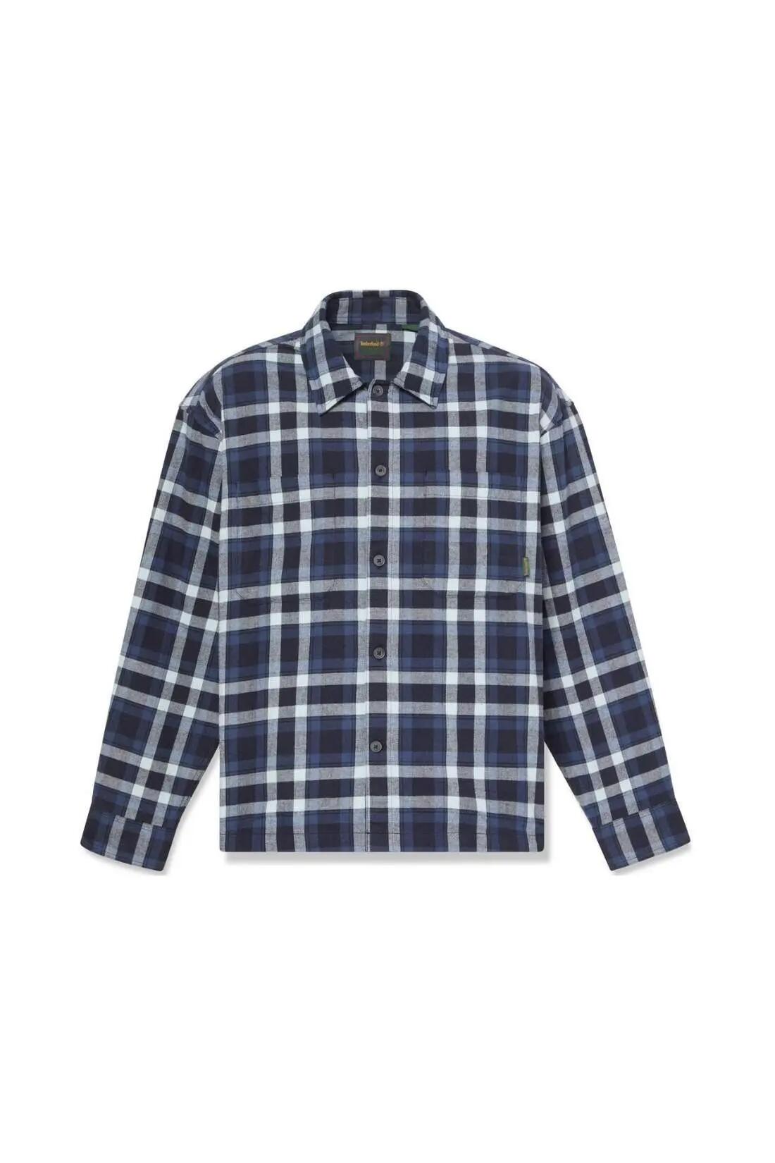 Camicia in flanella - casual - uomo - relaxed fit - 100% cotone - blu. 4/4