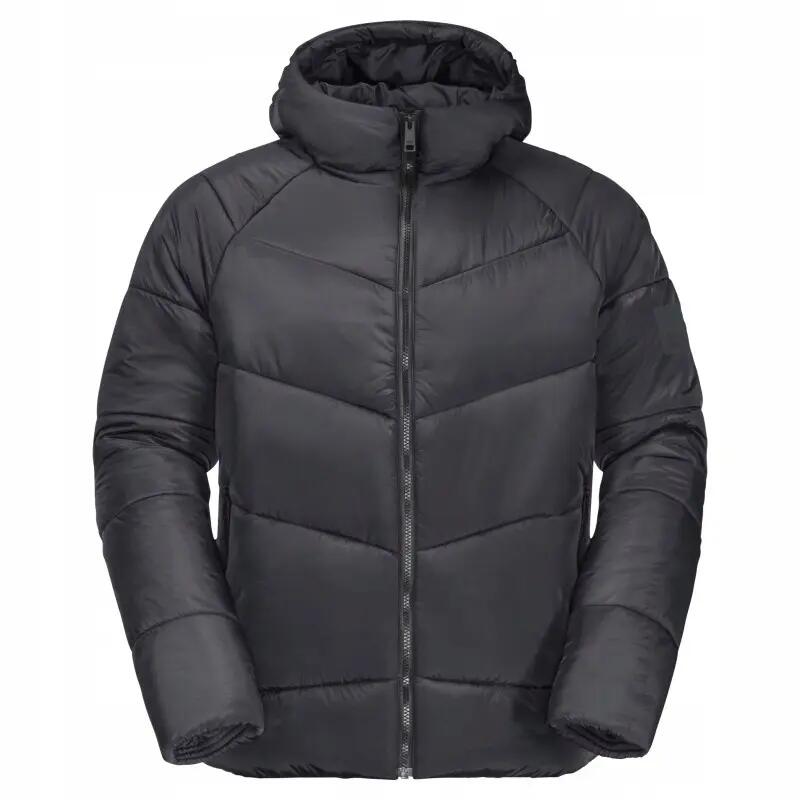 KURTKA MĘSKA ZIMOWA Jack Wolfskin EISBACH JKT Z KAPTUREM CZARNA