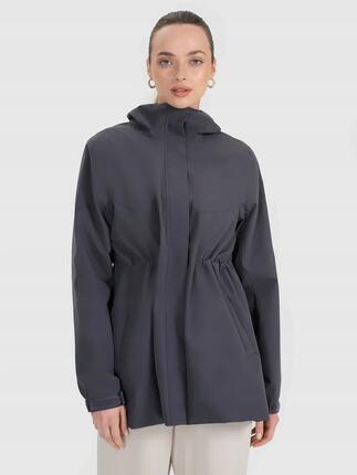 Damen Parka Jacke 4F Übergangsmembran 8 mit Kapuze Grau