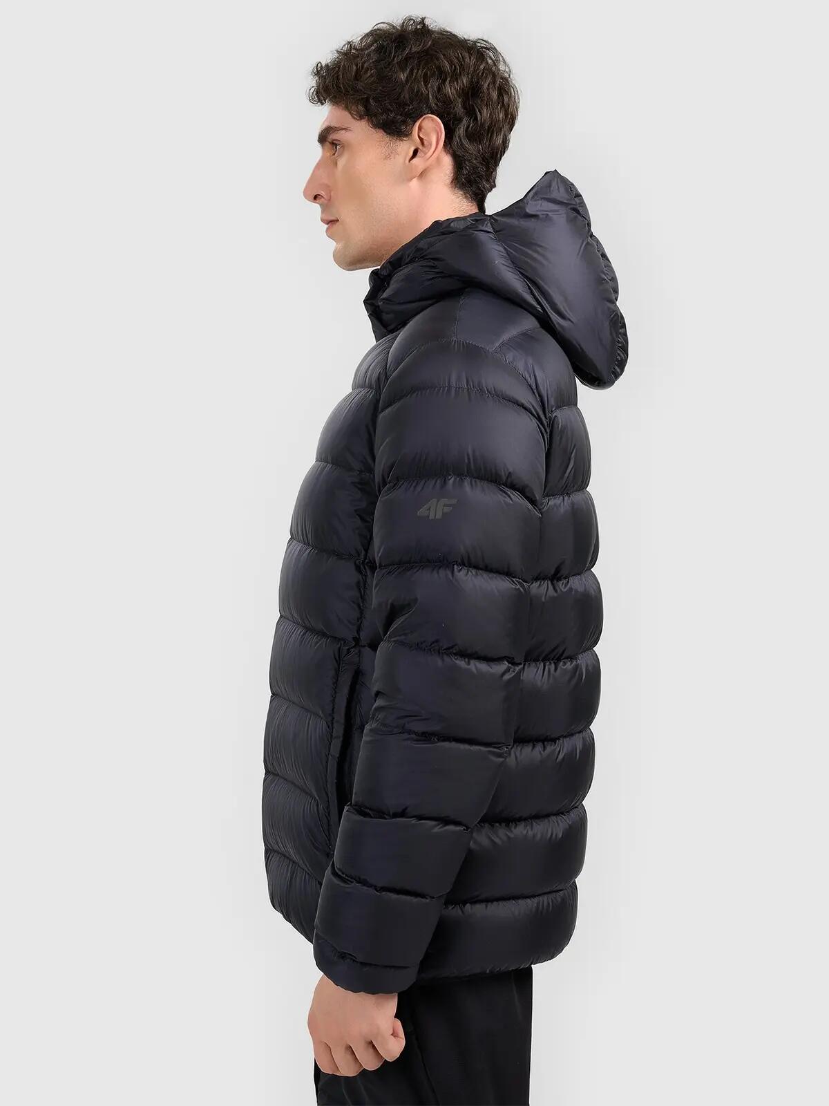 KURTKA MĘSKA ZIMOWA PUCHOWA NARCIARSKA 4F PUCH NATURALNY      CZARNA 3/14