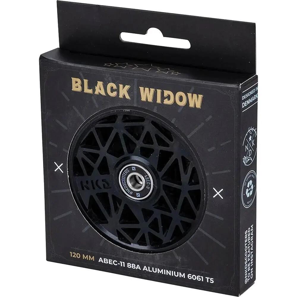 NKD Black Widow Stuntstep Wiel 120 mm – Black / Black Hollow-Core Aluminium120mm 3/4