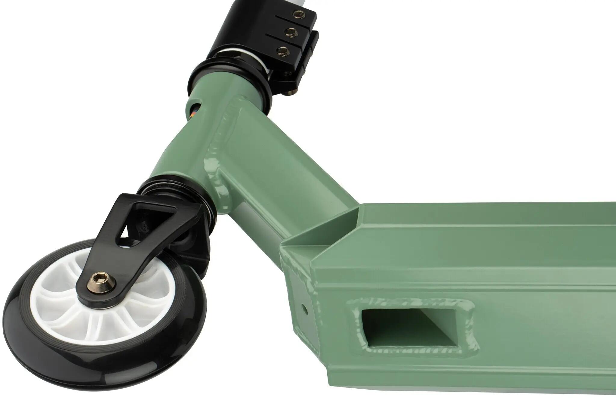 Trottinette - scooter - unisexe - aluminium, roues 85A - vert 3/4