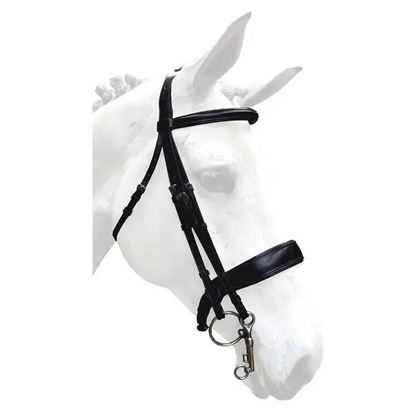 Bridons équitation + rênes cuir cousues cuir et grip Silver Crown Grand Tour 1/1