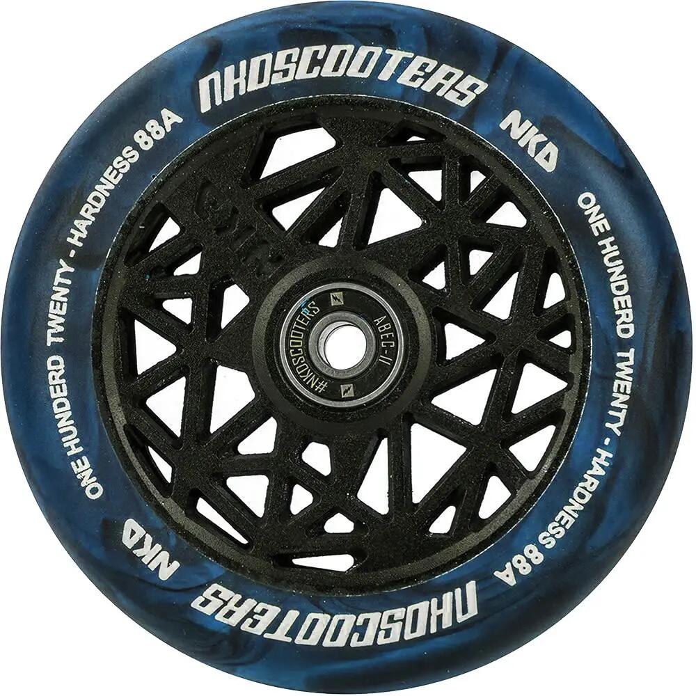 NKD 120mm Stuntstep Wiel Black Widow Blue & Black Mix 1/4