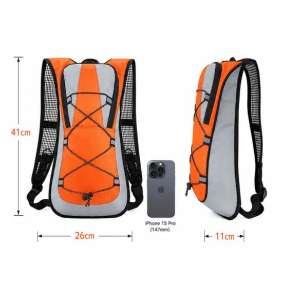Mochila com reservatório de água de 2 litros laranja 8/9