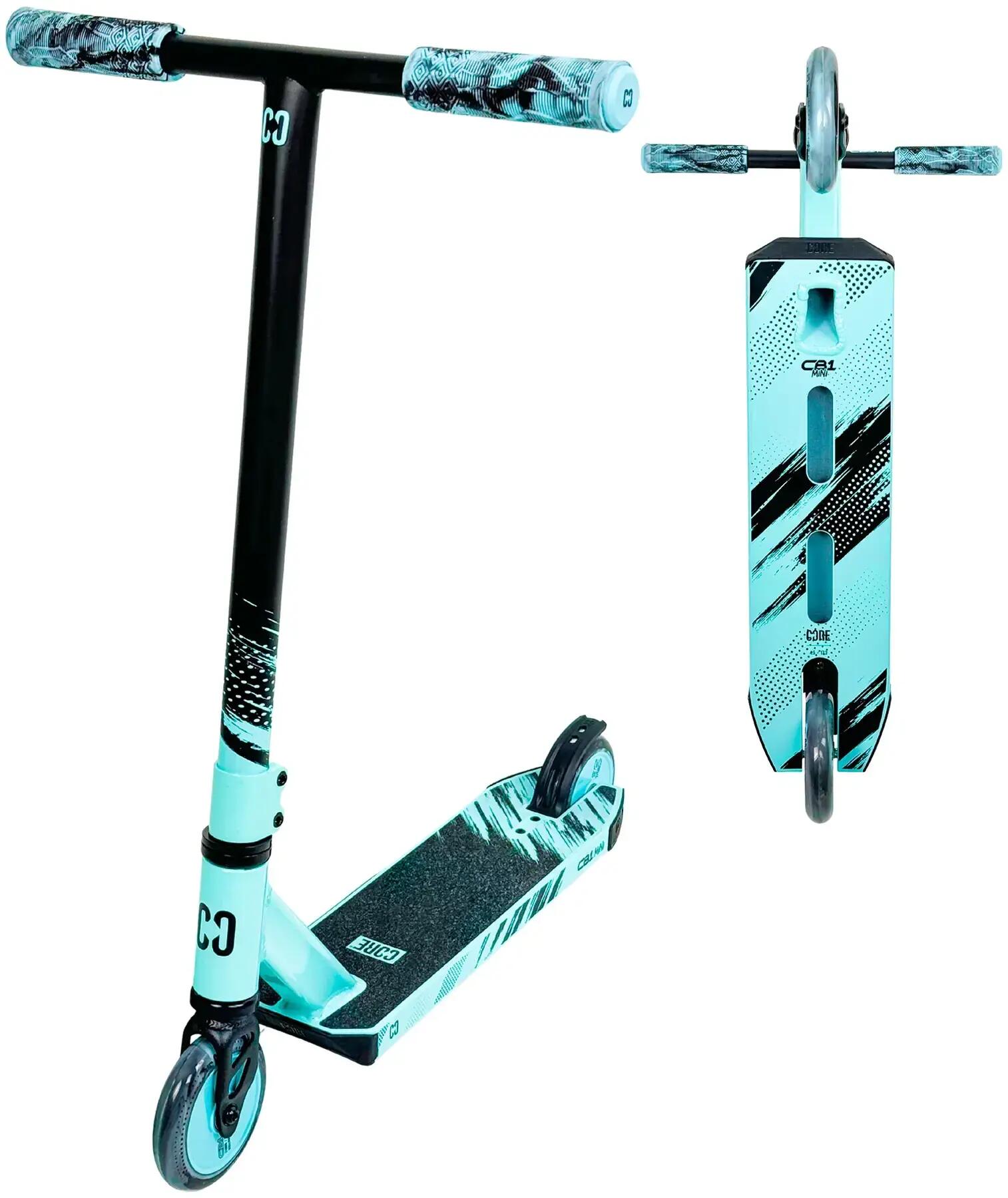 Trottinette - enfants - compacte - cb1 mini - noir/turquoise 3/4