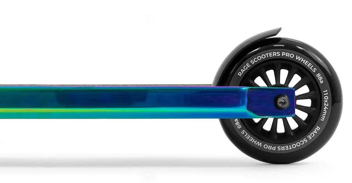 Rage One 110mm Neochrome Stunt Scooter - rage one 110mm neochrome scooter 3/4