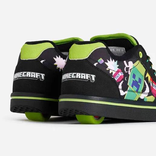 Heelys x Minecraft Pro 25 Zwart/Groen - rolschoenen met Creeper design 3/4