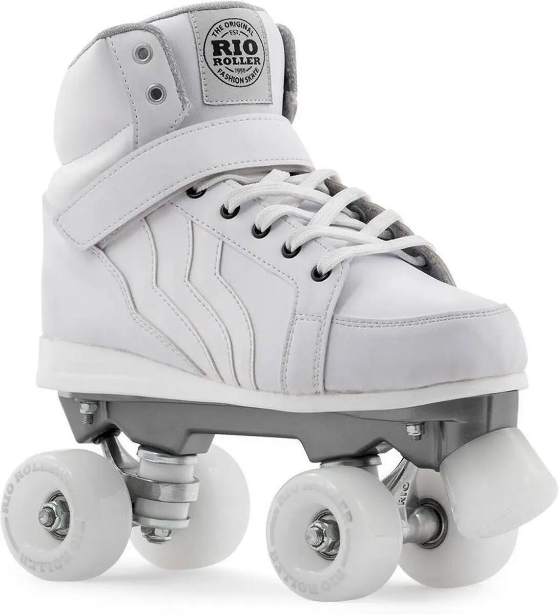 Unisex - roller - rollschuhe - schnürung, bremse - rio - weiß 2/4