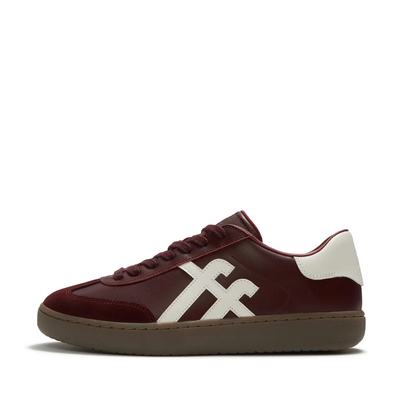 FITFLOP FitFlop The Dash T-Toe Leather Sneakers  BORDEAUX/WIT 43 3/7