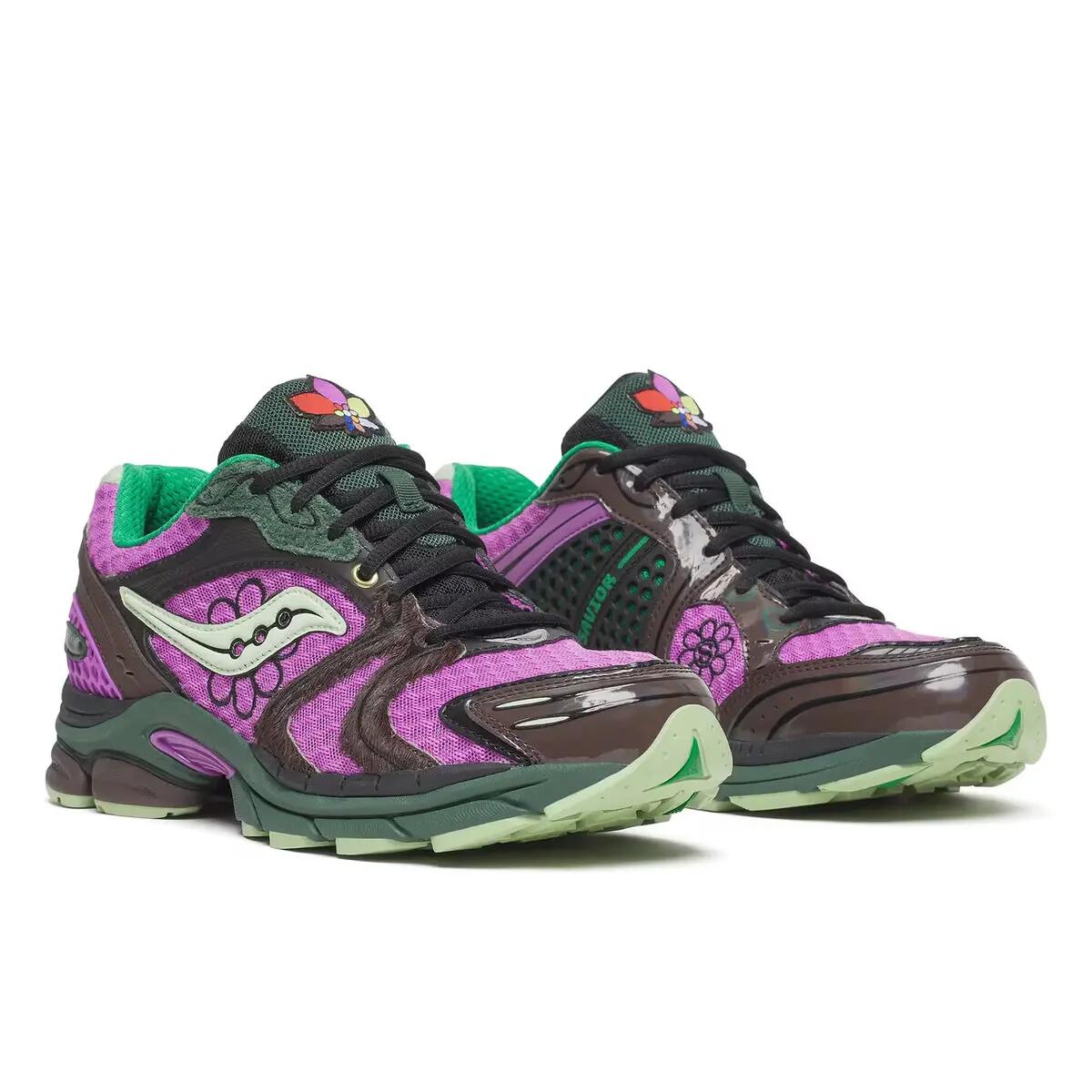 Saucony Progrid Triumph 4 Jae Tips Flowers Grow Uptown Perilla 4/5