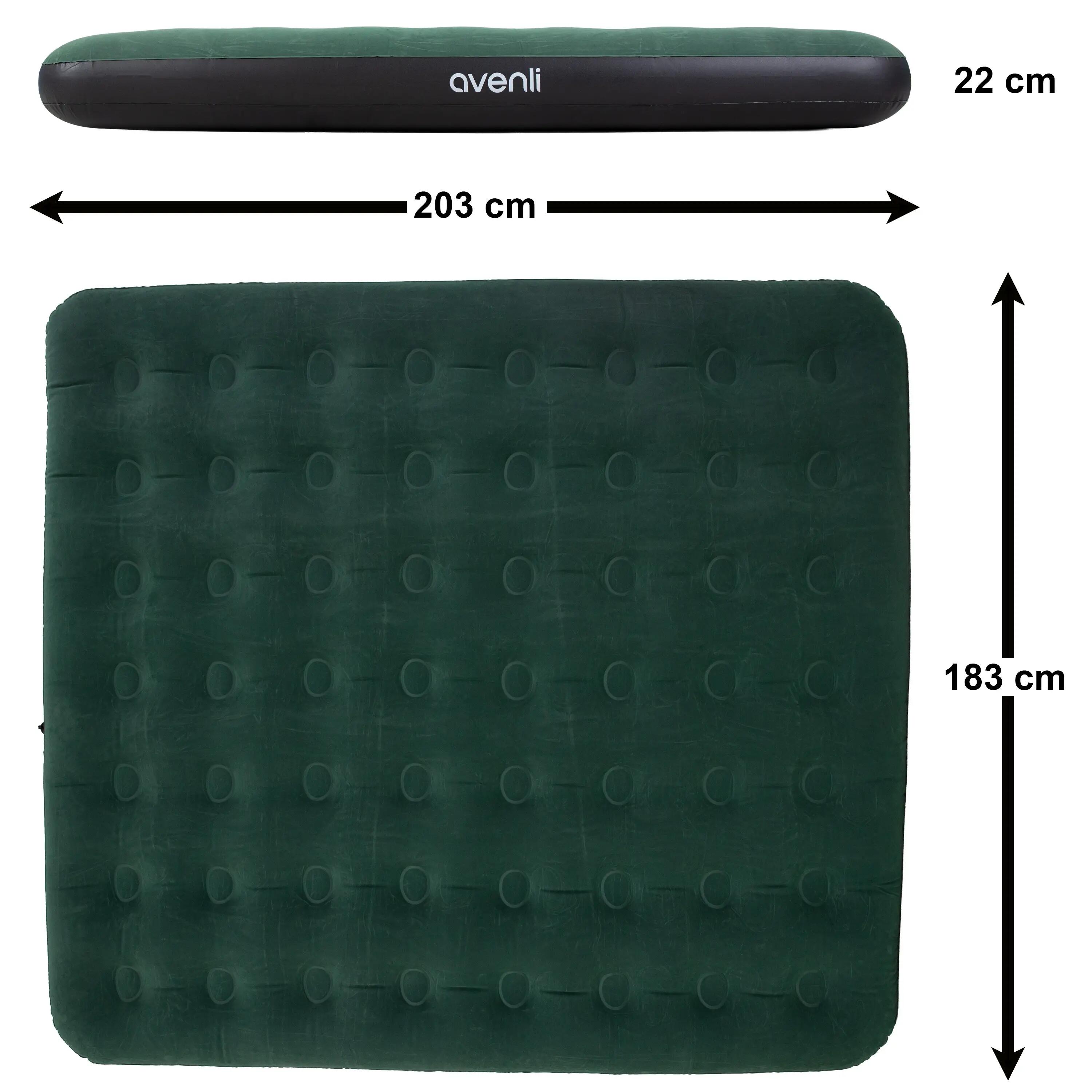 Avenli Luftmatratze Camping CloudCoil grün 203x183x22cm 5/6