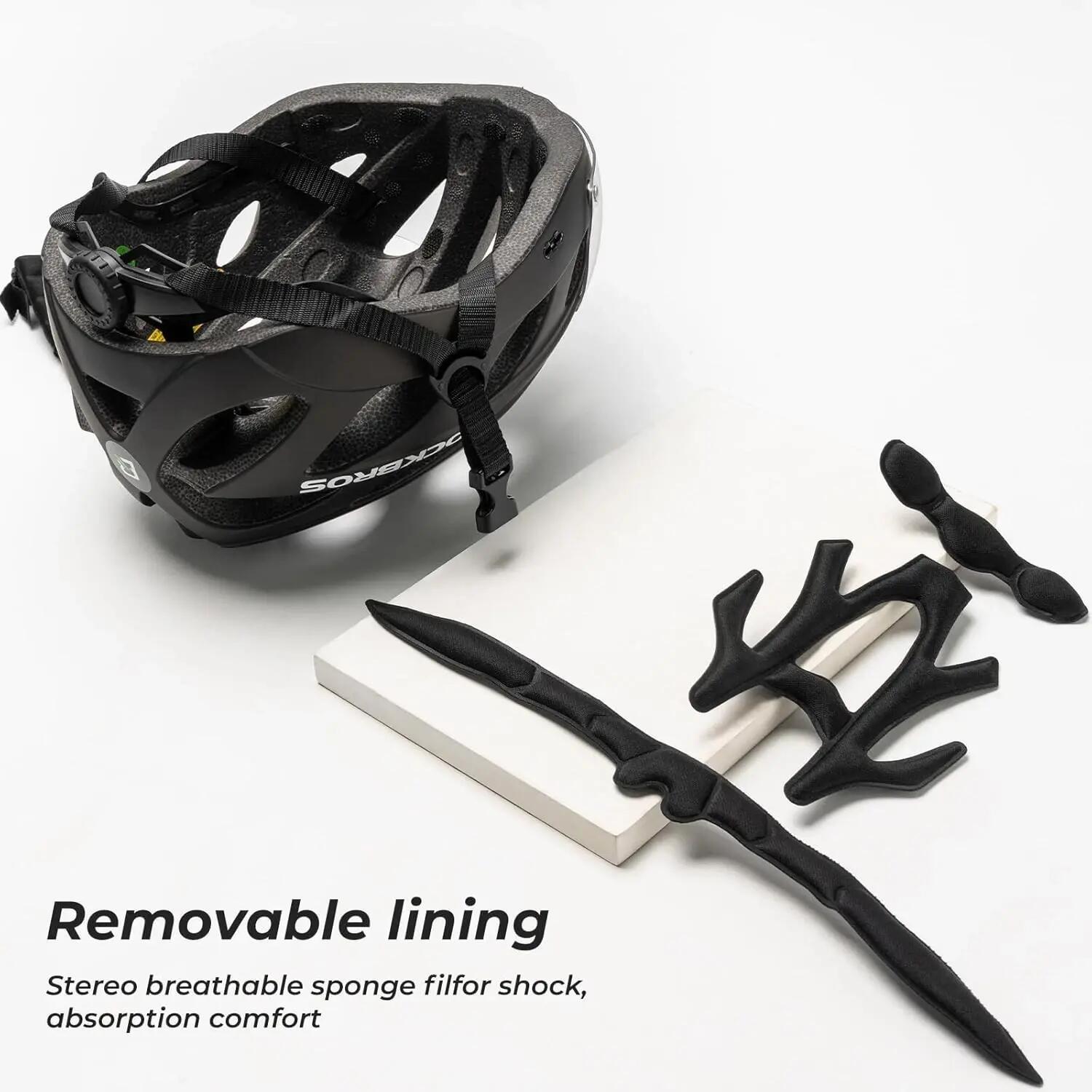 ROCKBROS Casque de vélo avec visière magnétique 6/8