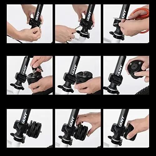 ROCKBROS Antivol pliable pour vélo avec support 70 cm 6/7