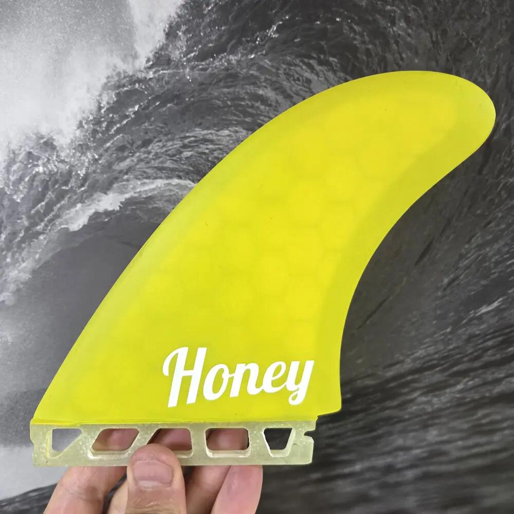 Quillas Honey Twin Fin Performer Hex Yellow 3/3