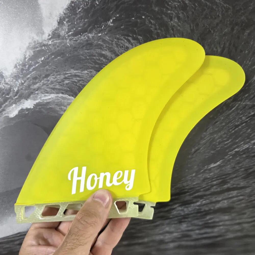 Quillas Honey Twin Fin Performer Hex Yellow 2/3