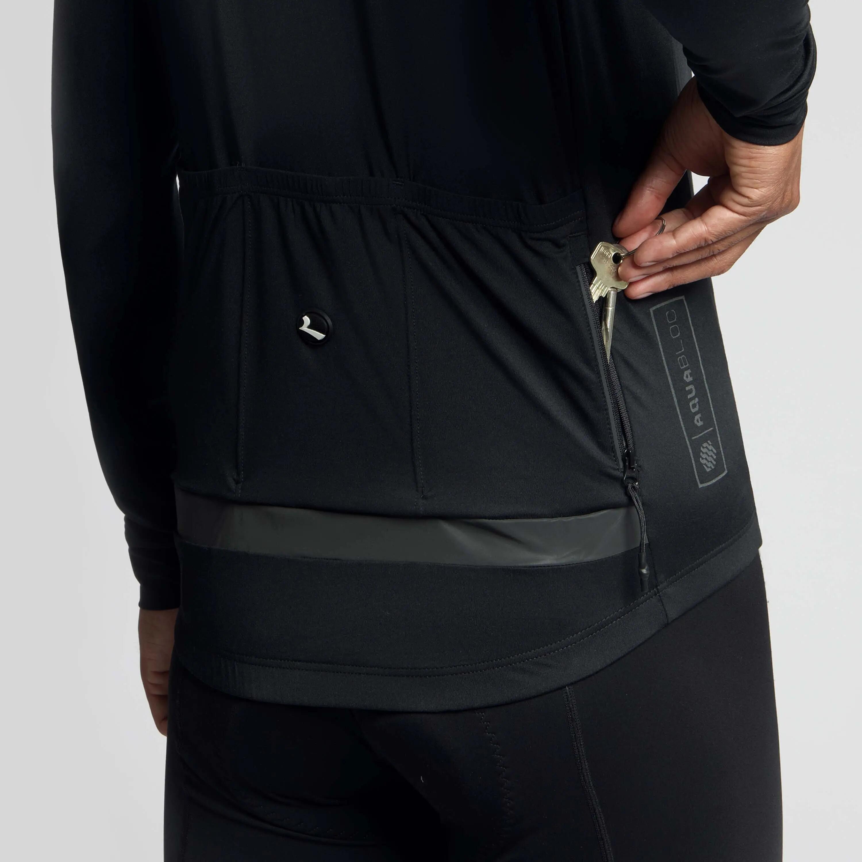 Maglia Manica Lunga Ciclismo Uomo Essential Light Nera 8/8