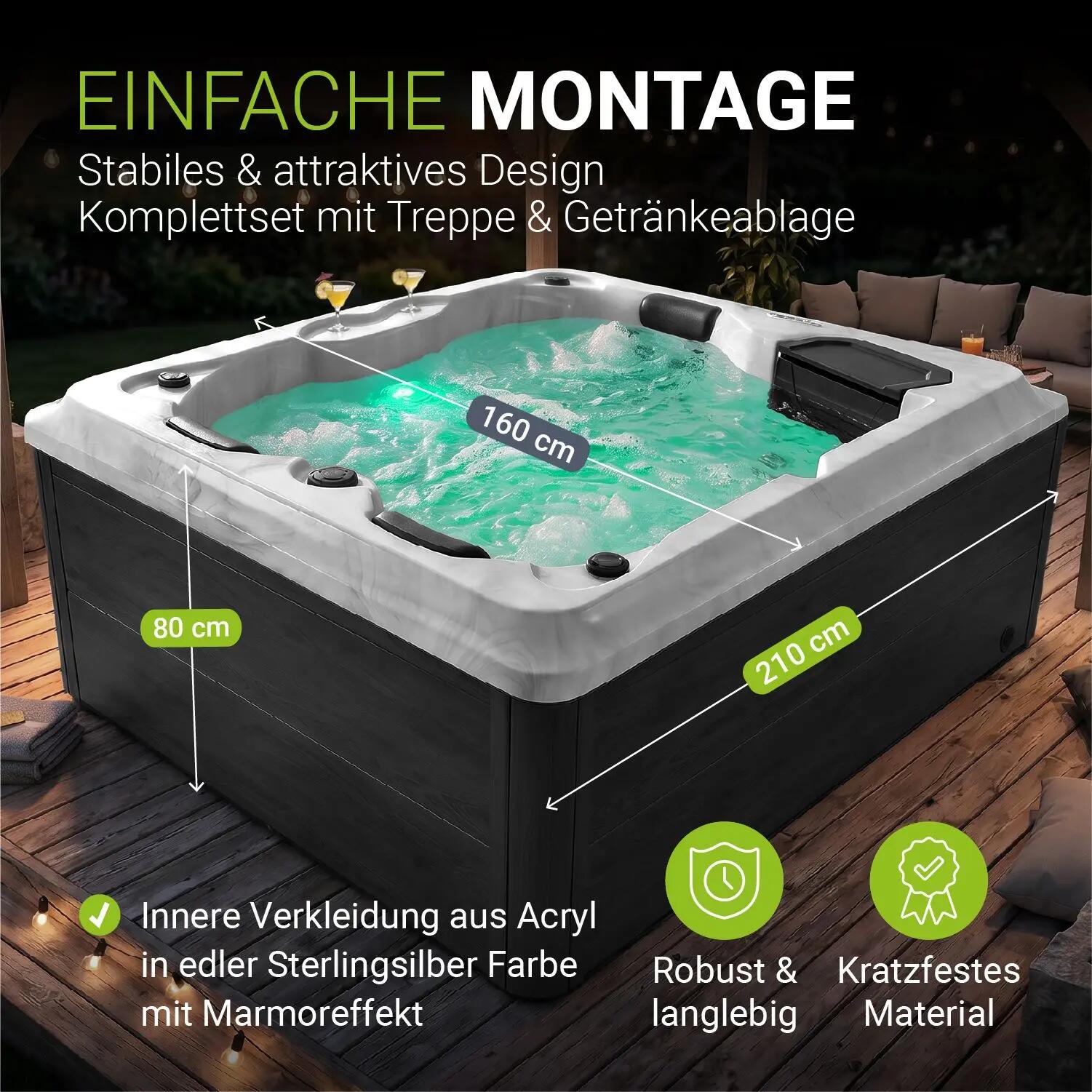 Outdoor Whirlpool Oasis mit Treppe 7/7