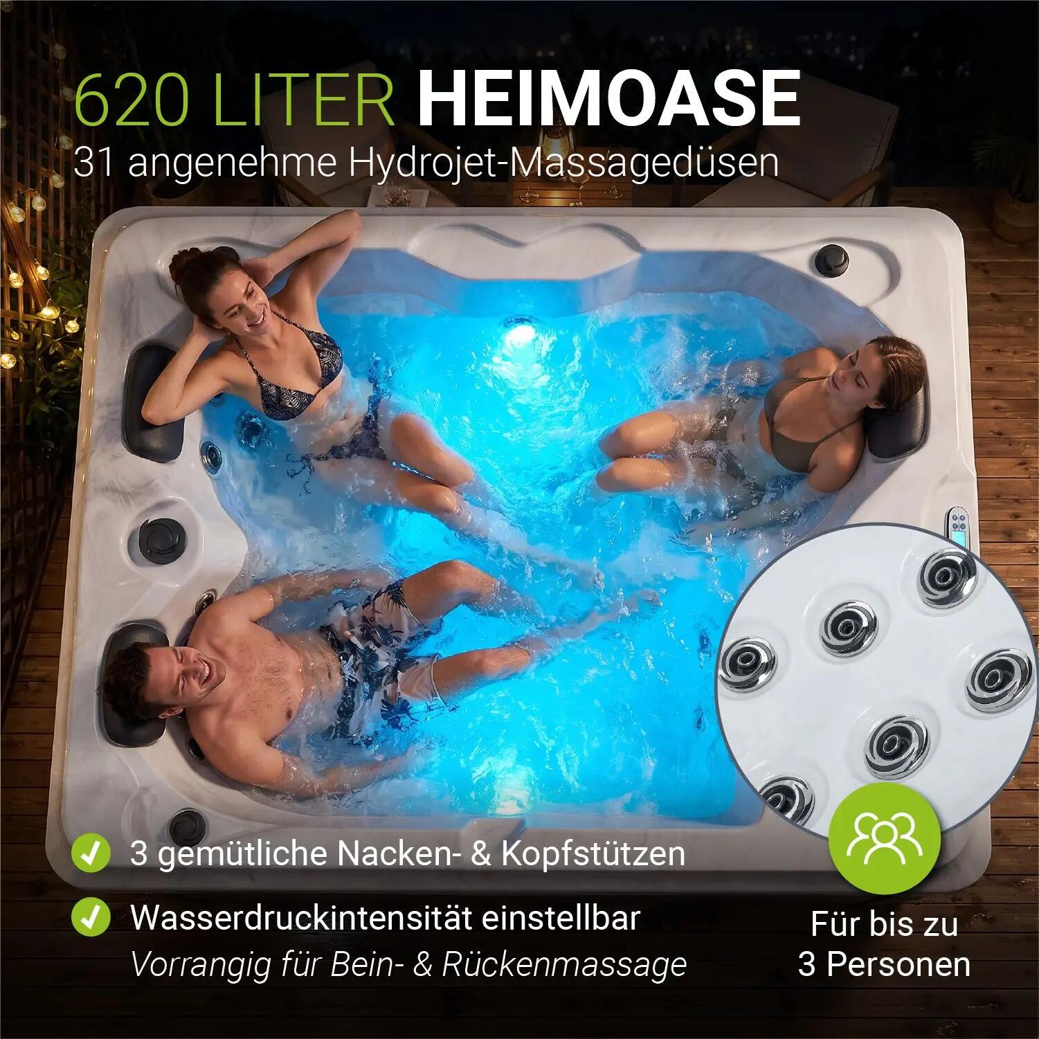 Outdoor Whirlpool Oasis mit Treppe 3/7