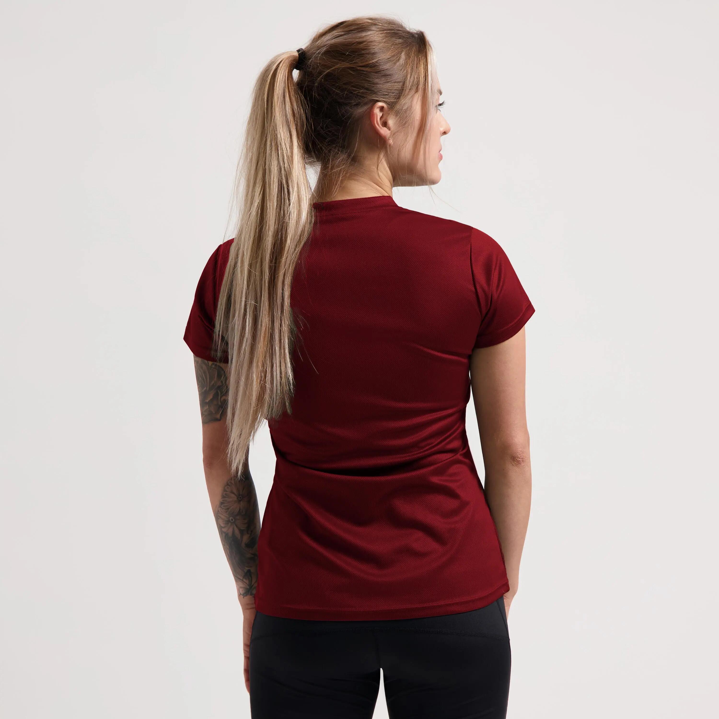 T-shirt running femme respirant manches courtes lot de 2 – Noir & Rouge 3/8