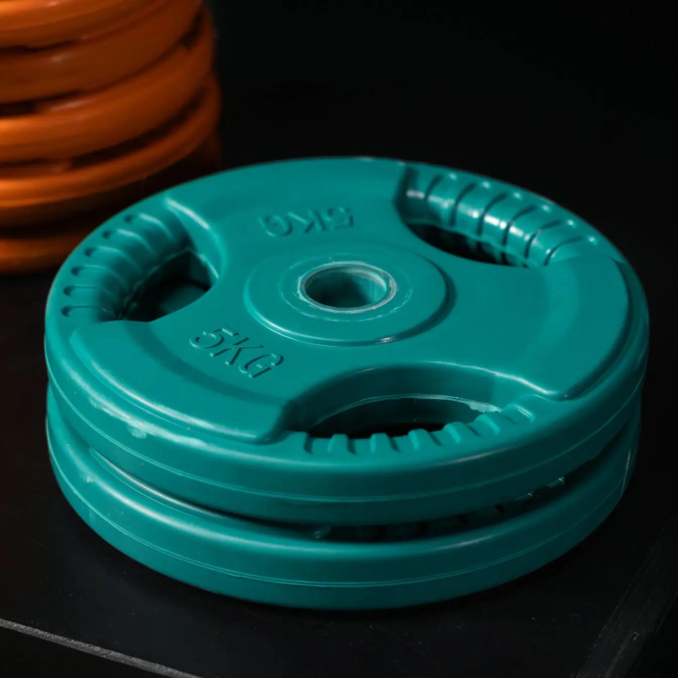 Hantelset  Federverschluss Gummi Gripper 108 kg 7/7