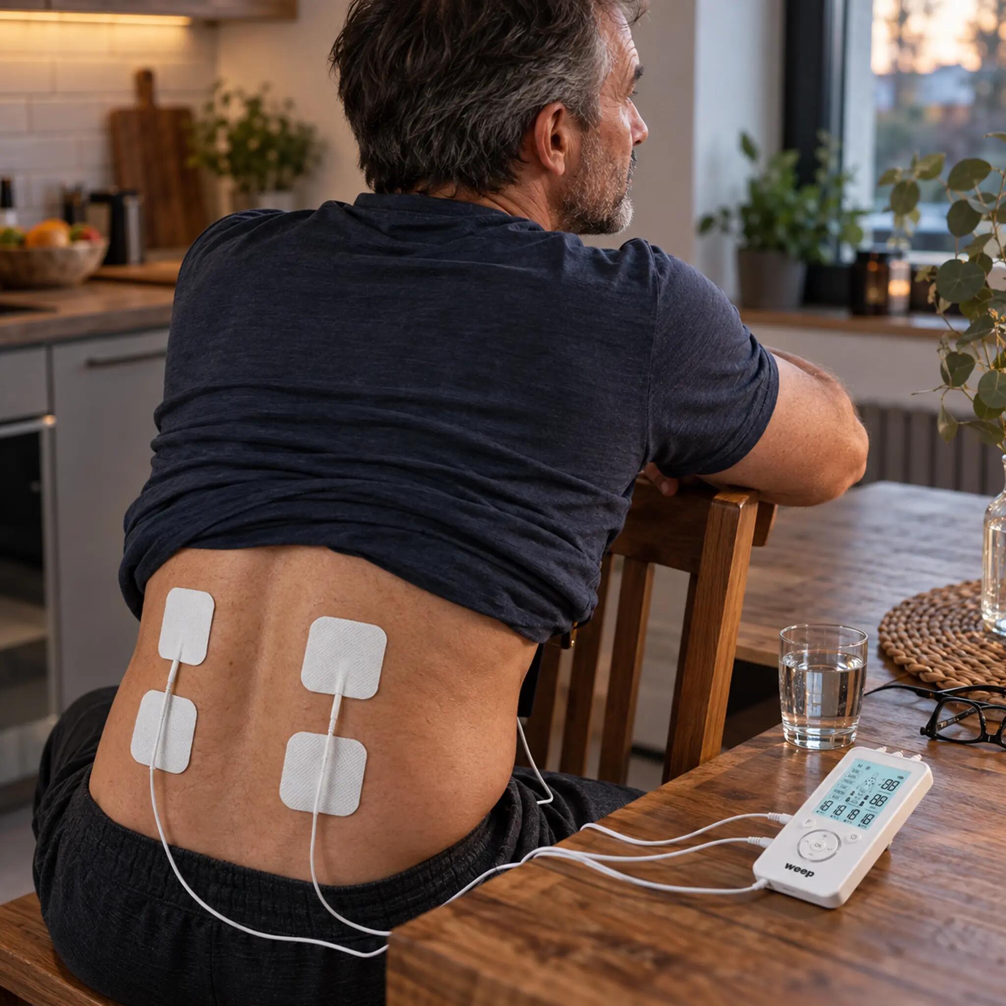 WEEP Muskelstimulator Massagegerät TENS EMS Reizstrom mit 8 Elektroden 6/13