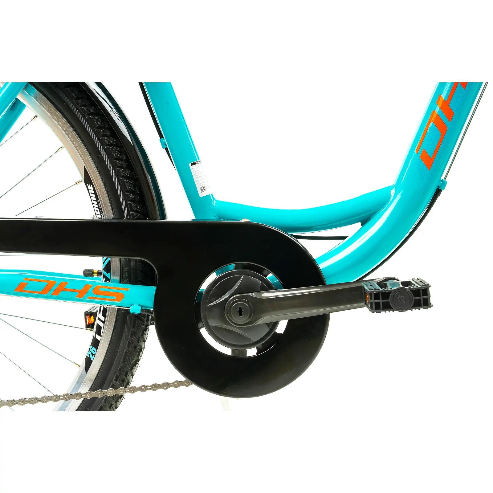 DHS Citadinne 26034 stadsfiets - 26 inch, L, turkoois 8/8
