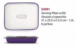 Servírovací podnos s víkem, Omada Sanaliving Serving Plate 1,5 L violet 3/3