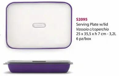 Servírovací podnos s víkem, Omada Sanaliving Serving Plate 3,2 L violet 2/2