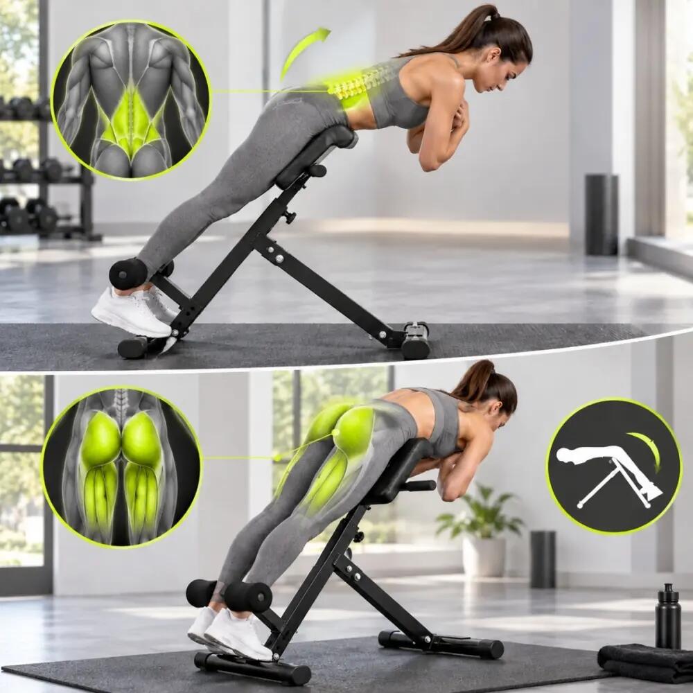 Banco romano hiperextensiones silla romana Max 270 kg Acero 6/7