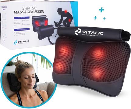Coussin de massage Shiatsu Vitalic pour le cou et le dos douloureux