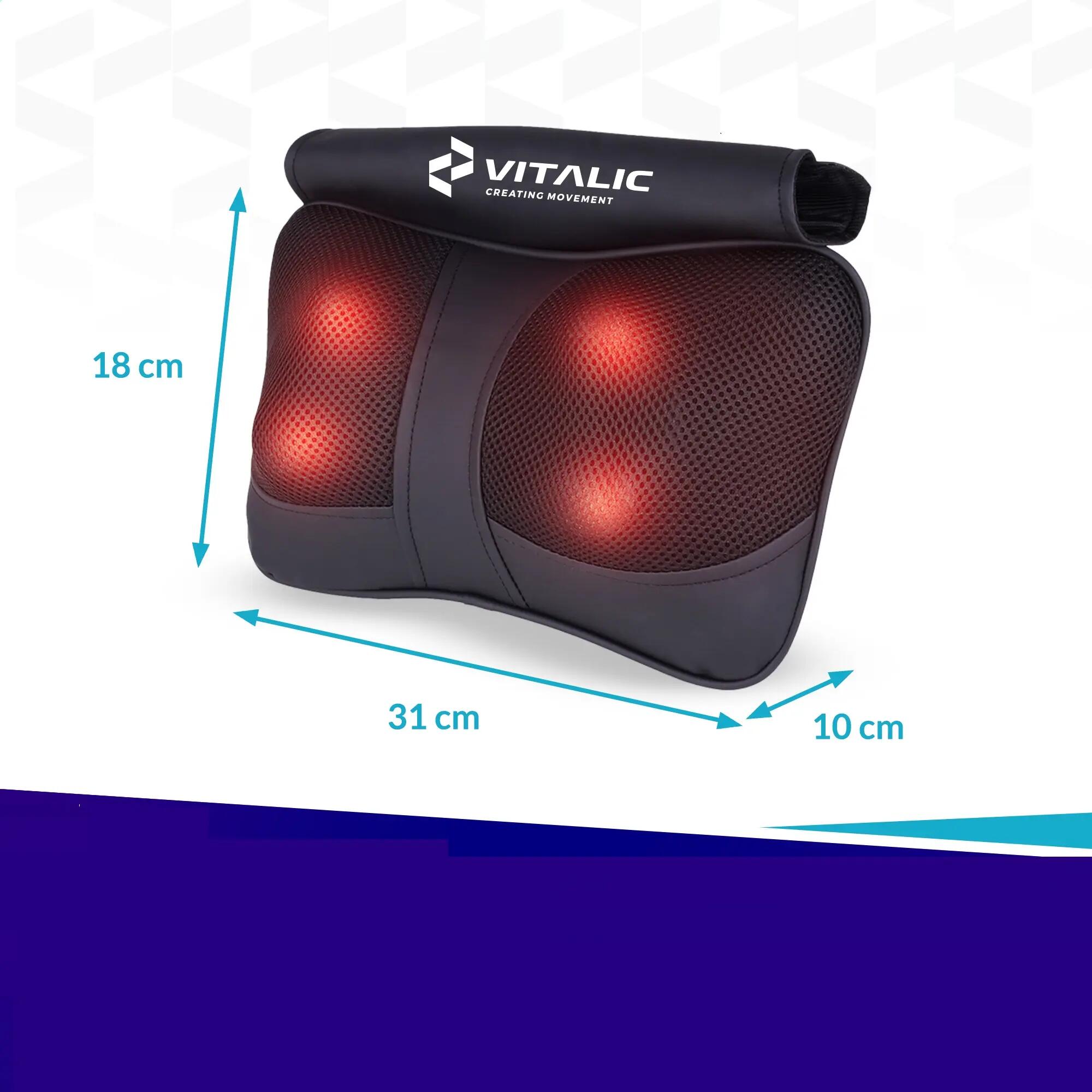 Almohada de masaje Shiatsu Vitalic para el cuello y la espalda dolorida 4/6