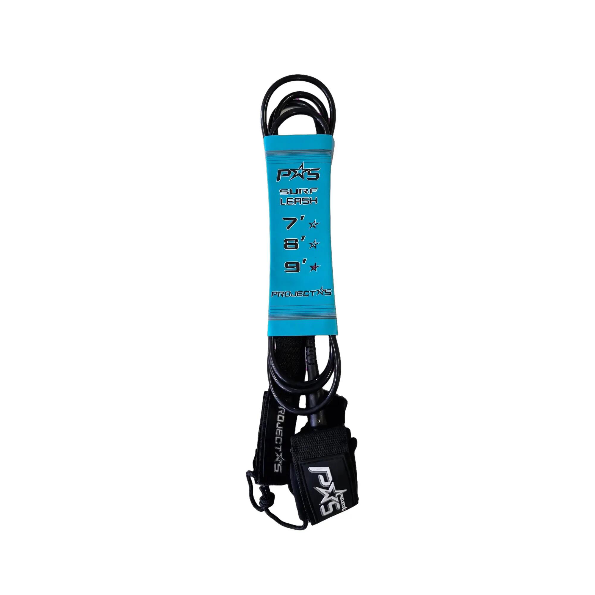 Sicherheitsleine für Surfboard & SUP - Schwarz 7mm 9" Fuß 2/3