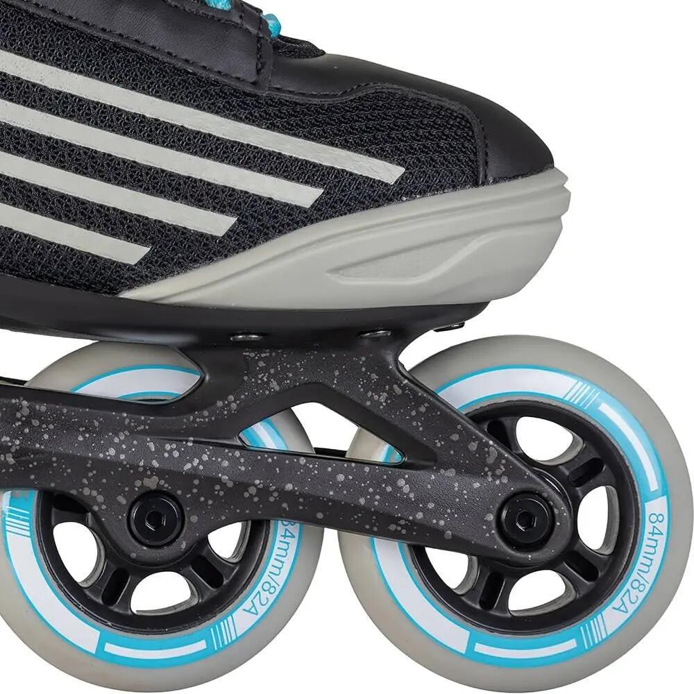 Skates - Fitness - Unisex - Shockwave - 84mm ABEC7 - Zwart/Grijs 3/4