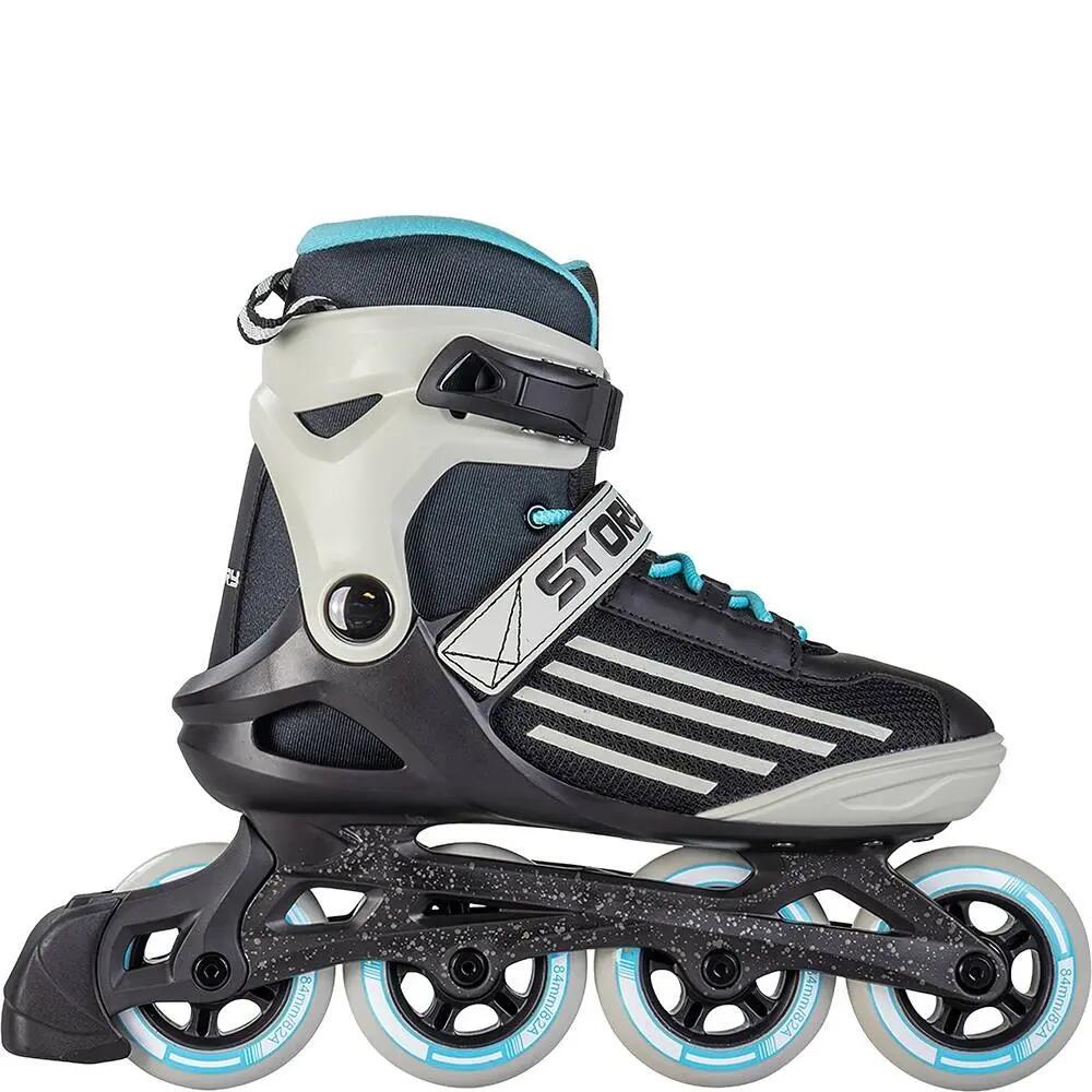 Skates - Fitness - Unisex - Shockwave - 84mm ABEC7 - Zwart/Grijs 4/4