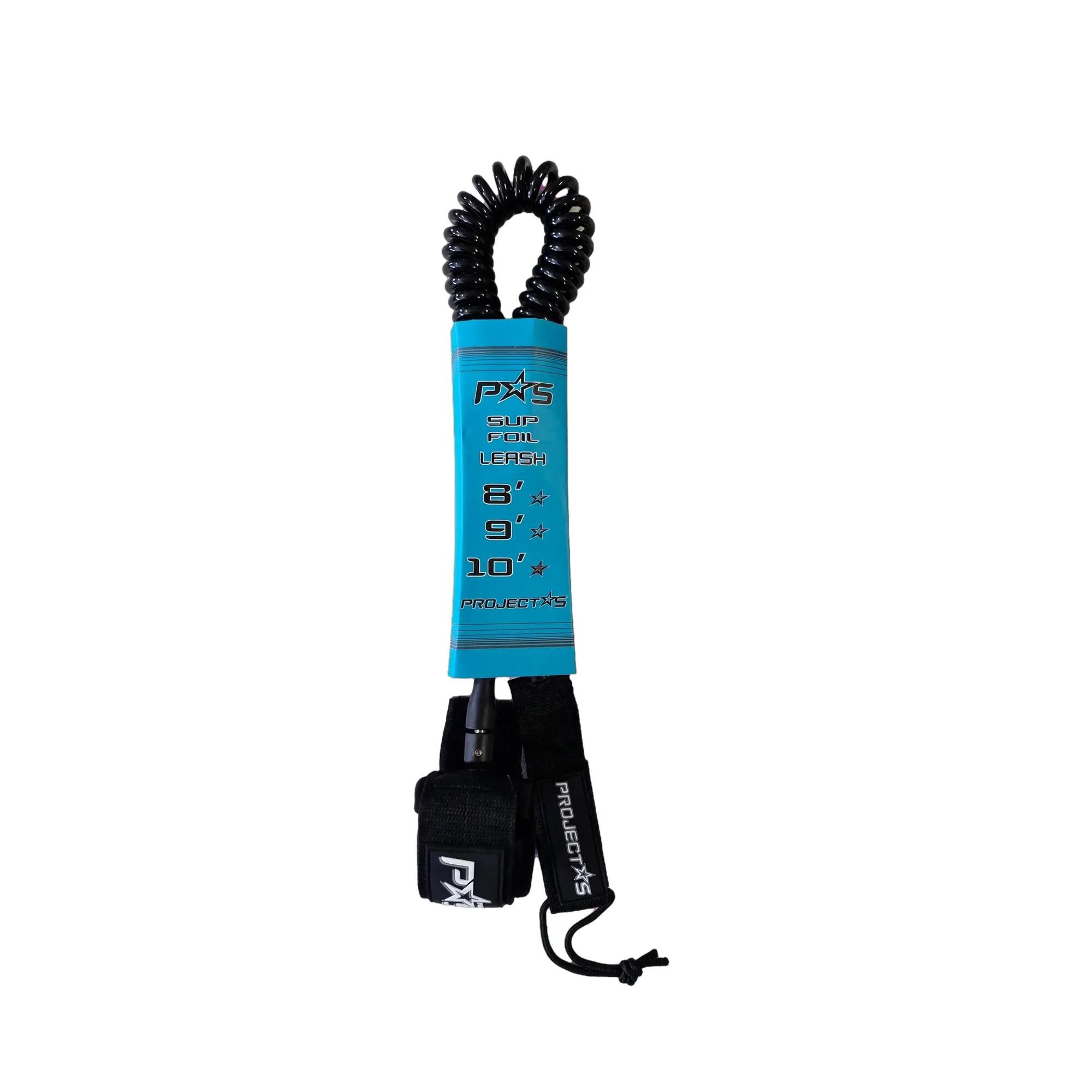 Sicherheitsleine  SUP - Board - Schwarz 7mm 10" Fuß 2/3