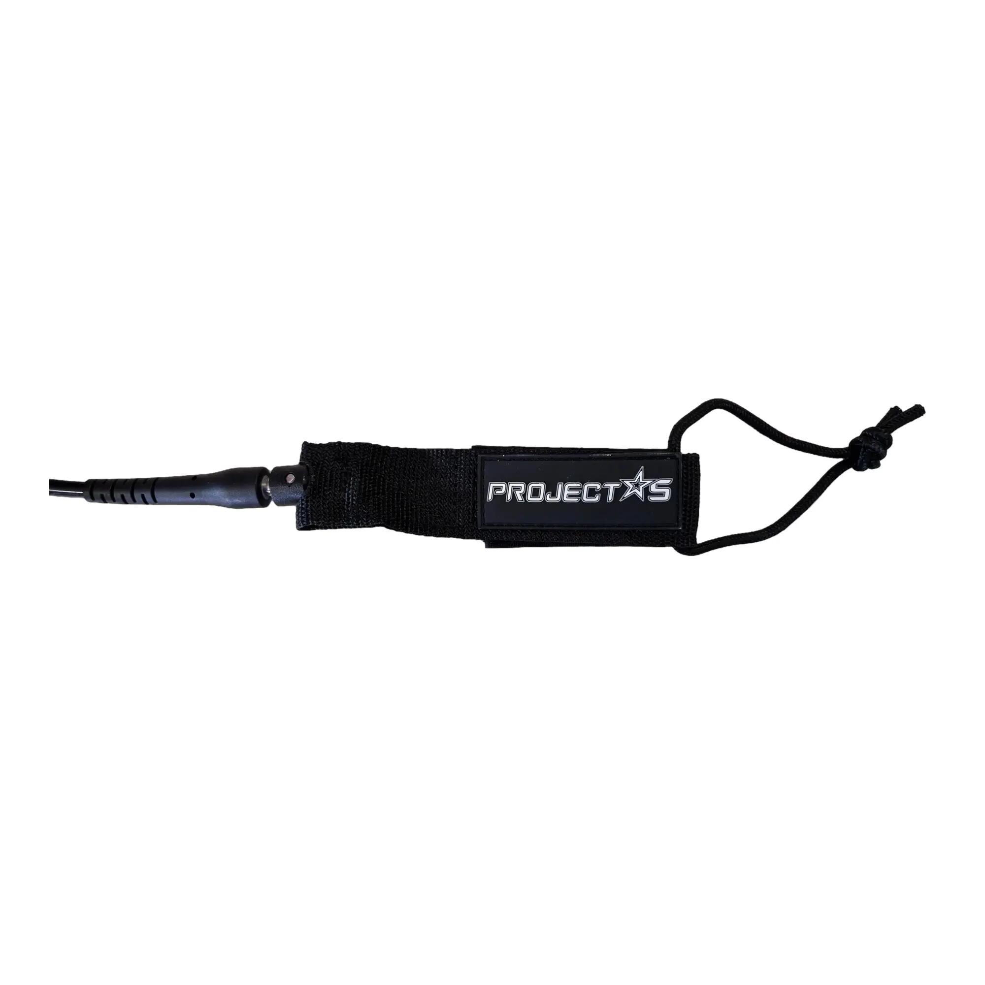 Sicherheitsleine  SUP - Board - Schwarz 7mm 8" Fuß 4/4