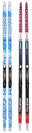 Skis de fond à écailles Brados avec fixations NNN