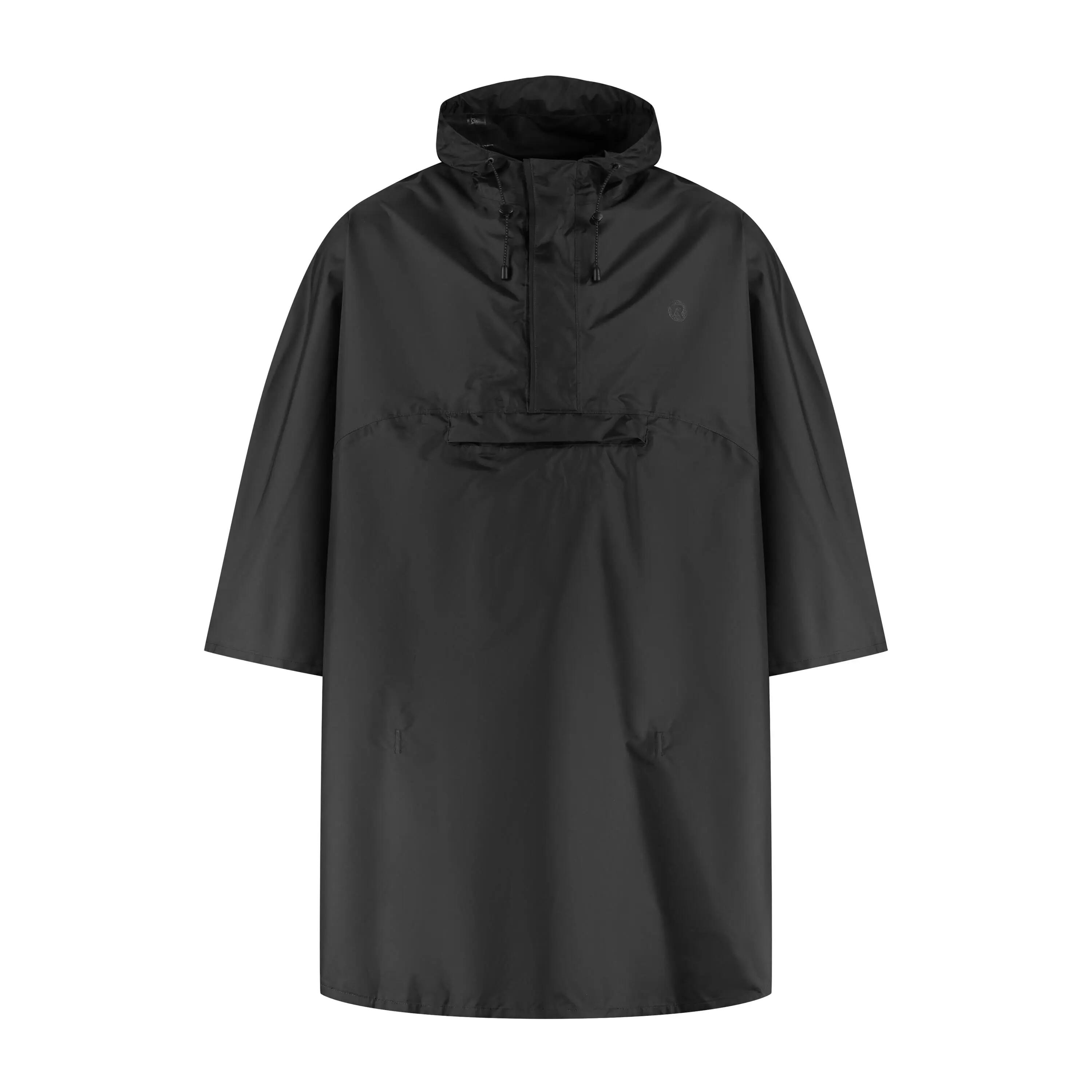 Regenponcho Volwassenen Waterdicht Zwart 2/7