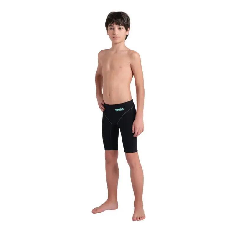 Arena Powerskin Jongens Impulso Jammers - Zwart / Blauwgroen - Maat 24 5/9