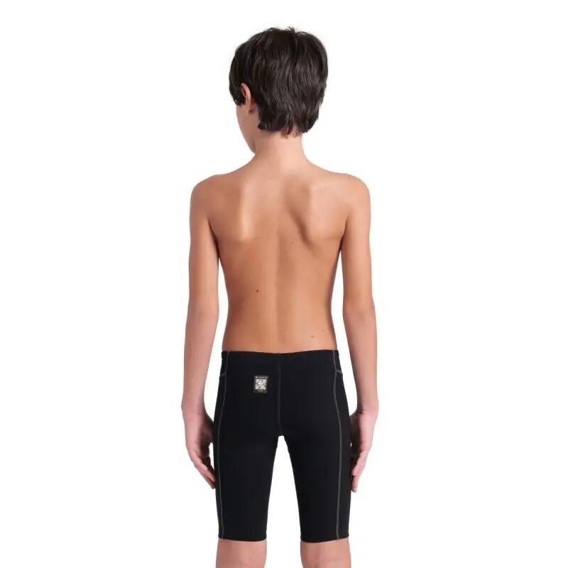 Arena Powerskin Jongens Impulso Jammers - Zwart / Blauwgroen - Maat 24 3/9