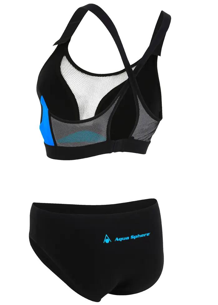 Aquasphere Bikini da bagno Kuma per ragazze - Nero / Blu 3/4