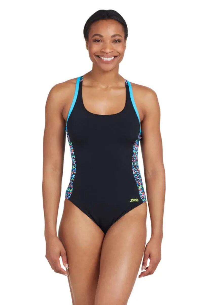 Zoggs Maillot de bain dos nu Atomback pour femme - Imprimé Namibie 4/6