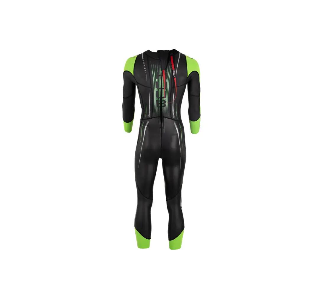 Combinaison de natation HUUB pour homme - Noir/Vert fluo - Taille M 3/7