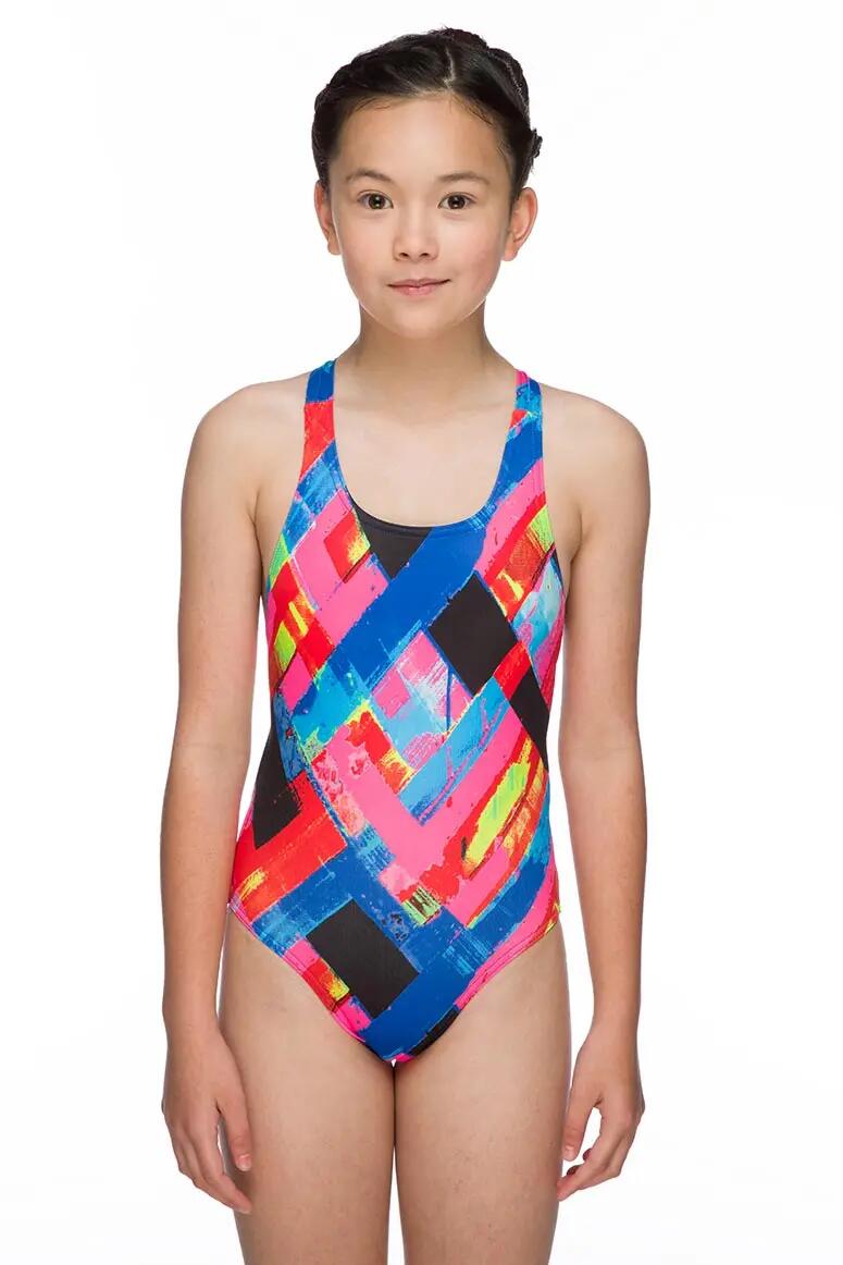 Maru Girls Woven Pacer Rave Back badpak - multicolor maat 22 5/6