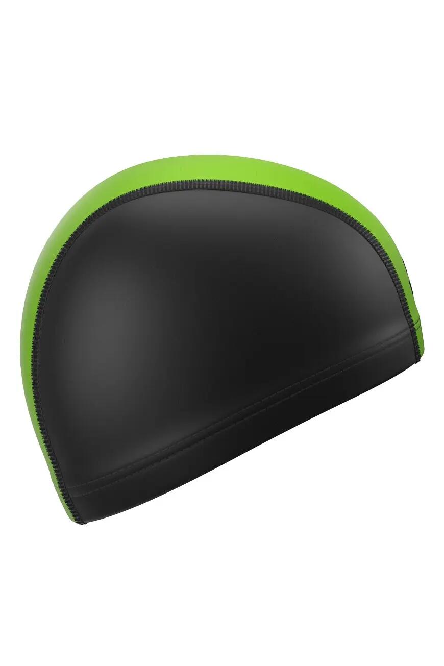Touca de Natação Mad Wave elastano Duotone - Preta/Lima 3/5