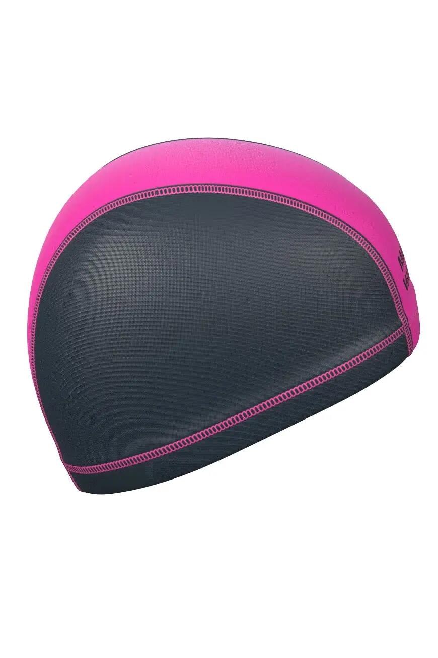 Touca de Natação Mad Wave elastano Duotone - Preta/Rosa 3/5
