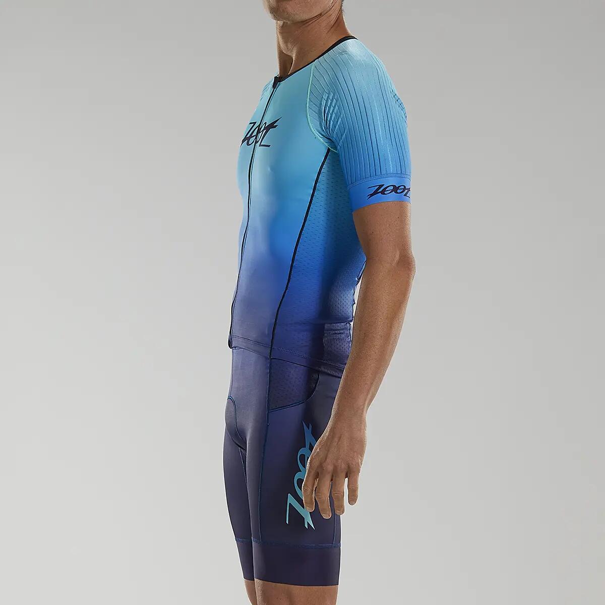 Maillot Triatlon Manga corta Hombre ZOOT AERO SUNSET Azul 2/5