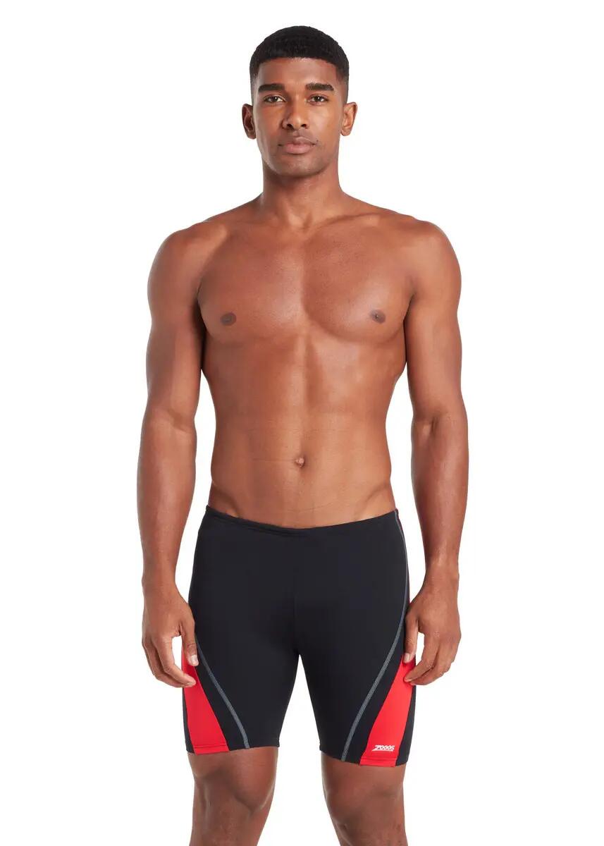 Zoggs Men's Eaton Mid Jammer - Black/Red Size 30 2/5