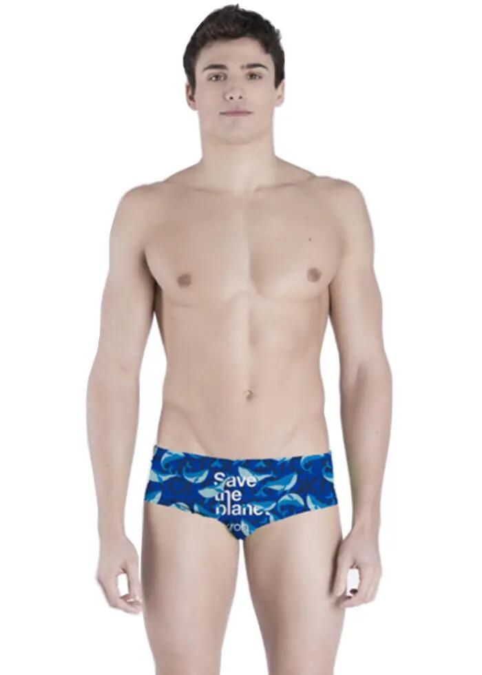 Akron Heren Save The Whale trainingszwembroek 14 cm - Blauw 2/4